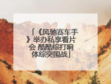 《风驰赛车手》举办私享看片会 酷酷综打响体综突围战