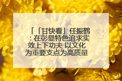 「甘快看」任振鹤：在彰显特色追求实效上下功夫 以文化为重要支点为高质量发展增添动能