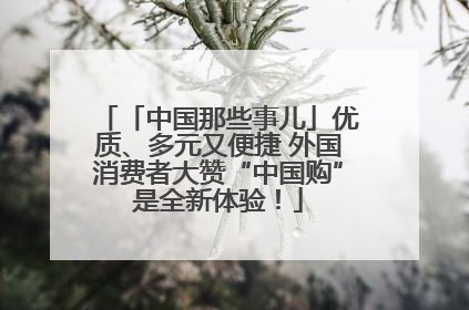 「中国那些事儿」优质、多元又便捷 外国消费者大赞“中国购”是全新体验！