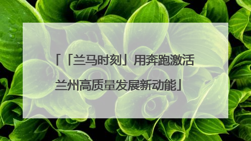 「兰马时刻」用奔跑激活兰州高质量发展新动能
