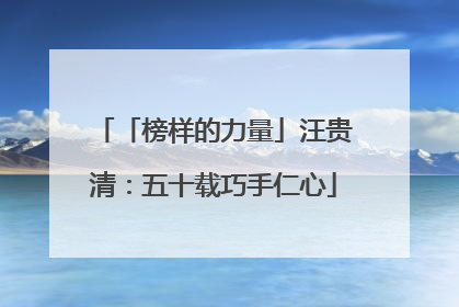 「榜样的力量」汪贵清：五十载巧手仁心