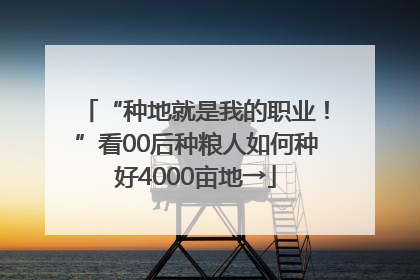 “种地就是我的职业！”看00后种粮人如何种好4000亩地→