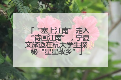 “塞上江南”走入“诗画江南”，宁夏文旅邀在杭大学生探秘“星星故乡”