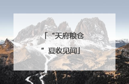 “天府粮仓”夏收见闻