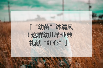 “幼苗”沐清风！这群幼儿毕业典礼献“红心”