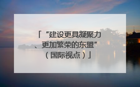 “建设更具凝聚力、更加繁荣的东盟”（国际视点）