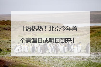 热热热！北京今年首个高温日或明日到来