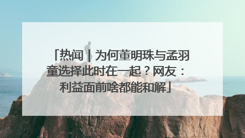 热闻｜为何董明珠与孟羽童选择此时在一起？网友：利益面前啥都能和解