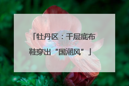 牡丹区：千层底布鞋穿出“国潮风”