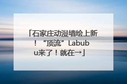石家庄动漫墙绘上新！“顶流”Labubu来了！就在→