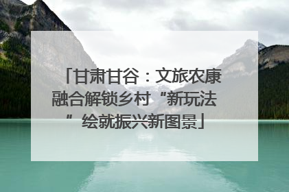 甘肃甘谷：文旅农康融合解锁乡村“新玩法”绘就振兴新图景