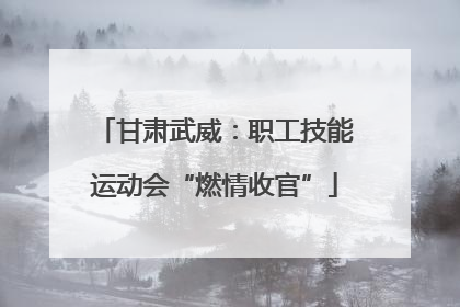 甘肃武威：职工技能运动会“燃情收官”