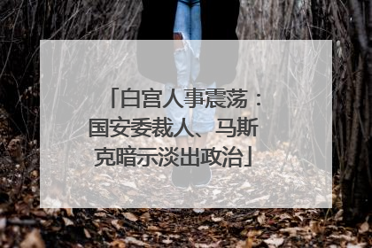 白宫人事震荡：国安委裁人、马斯克暗示淡出政治