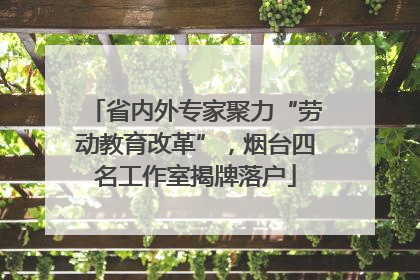 省内外专家聚力“劳动教育改革”，烟台四名工作室揭牌落户