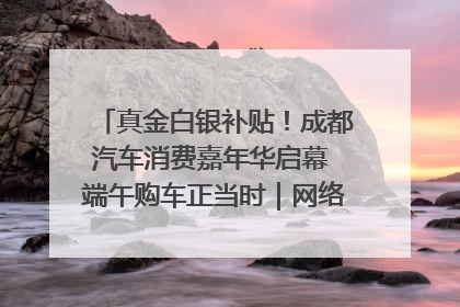 真金白银补贴！成都汽车消费嘉年华启幕 端午购车正当时｜网络中国节·端午