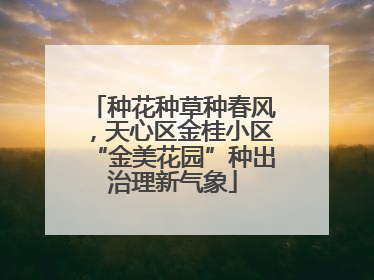 种花种草种春风，天心区金桂小区“金美花园”种出治理新气象