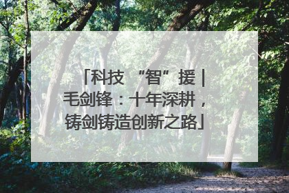 科技 “智”援｜毛剑锋：十年深耕，铸剑铸造创新之路
