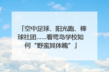 空中足球、阳光跑、棒球社团……看鹭岛学校如何“野蛮其体魄”