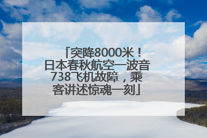 突降8000米！日本春秋航空一波音738飞机故障，乘客讲述惊魂一刻