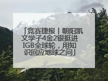 竞赛捷报丨朝阳凯文学子4金2银挺进IGB全球轮，用知识回应地球之问