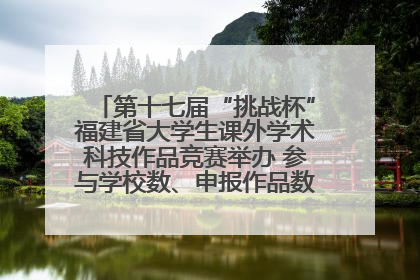 第十七届“挑战杯”福建省大学生课外学术科技作品竞赛举办 参与学校数、申报作品数创历史新高