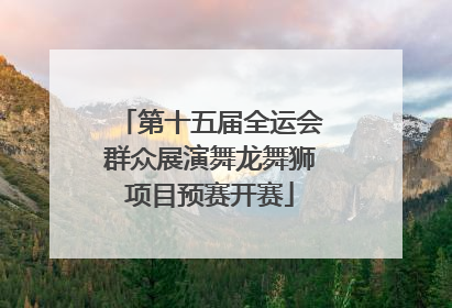 第十五届全运会群众展演舞龙舞狮项目预赛开赛