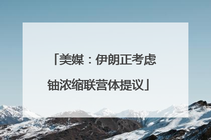 美媒：伊朗正考虑铀浓缩联营体提议