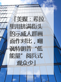 美媒：希拉里用挤满街头的示威人群画面作对比，嘲讽特朗普“低能量”阅兵式观众少