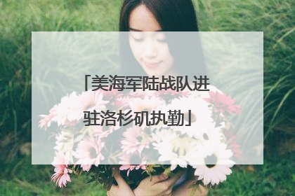 美海军陆战队进驻洛杉矶执勤