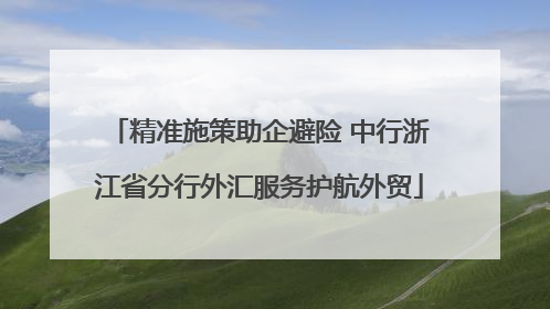 精准施策助企避险 中行浙江省分行外汇服务护航外贸