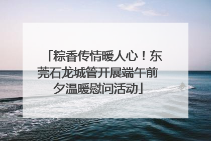 粽香传情暖人心！东莞石龙城管开展端午前夕温暖慰问活动