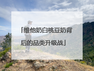 维他奶白桃豆奶背后的品类升级战