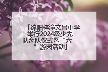 绵阳梓潼文昌中学举行2024级少先队离队仪式暨“六一”游园活动