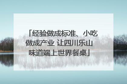 经验做成标准、小吃做成产业 让四川乐山味道端上世界餐桌