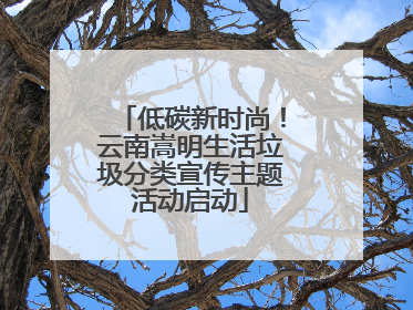 低碳新时尚！云南嵩明生活垃圾分类宣传主题活动启动