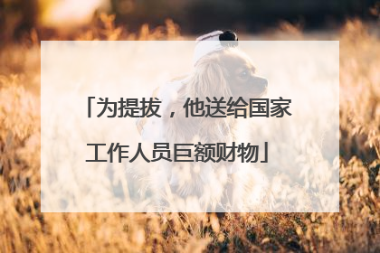 为提拔，他送给国家工作人员巨额财物