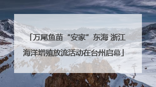 万尾鱼苗“安家”东海 浙江海洋增殖放流活动在台州启幕