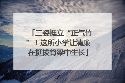 三姿挺立“正气竹”！这所小学让清廉在挺拔脊梁中生长