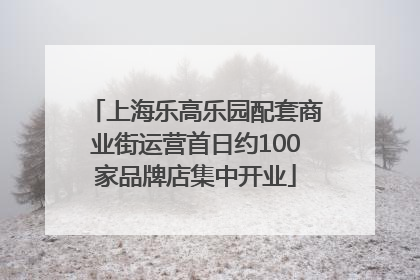 上海乐高乐园配套商业街运营首日约100家品牌店集中开业
