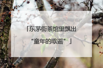 东茅街茶馆里飘出“童年的歌谣”