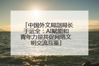中国外文局副局长于运全：AI赋能和青年力量共促网络文明交流互鉴