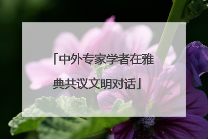 中外专家学者在雅典共议文明对话