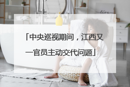 中央巡视期间，江西又一官员主动交代问题
