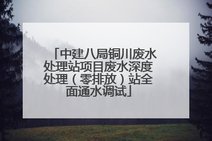 中建八局铜川废水处理站项目废水深度处理（零排放）站全面通水调试