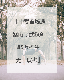 中考首场遇暴雨，武汉9.85万考生无一误考