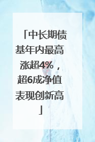 中长期债基年内最高涨超4%，超6成净值表现创新高