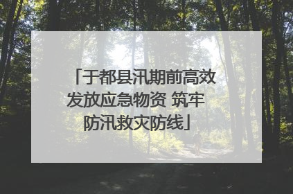 于都县汛期前高效发放应急物资 筑牢防汛救灾防线