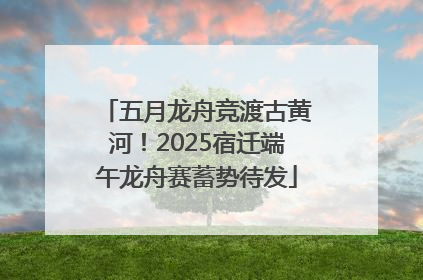 五月龙舟竞渡古黄河！2025宿迁端午龙舟赛蓄势待发