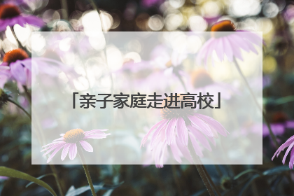 亲子家庭走进高校