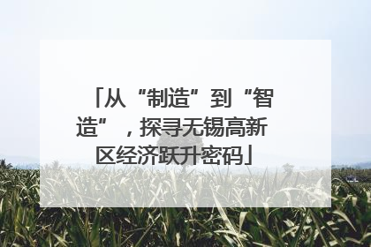 从“制造”到“智造”，探寻无锡高新区经济跃升密码